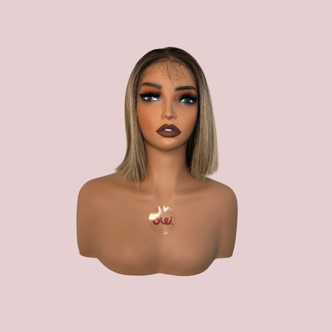 10 inch bob, blonde short wig