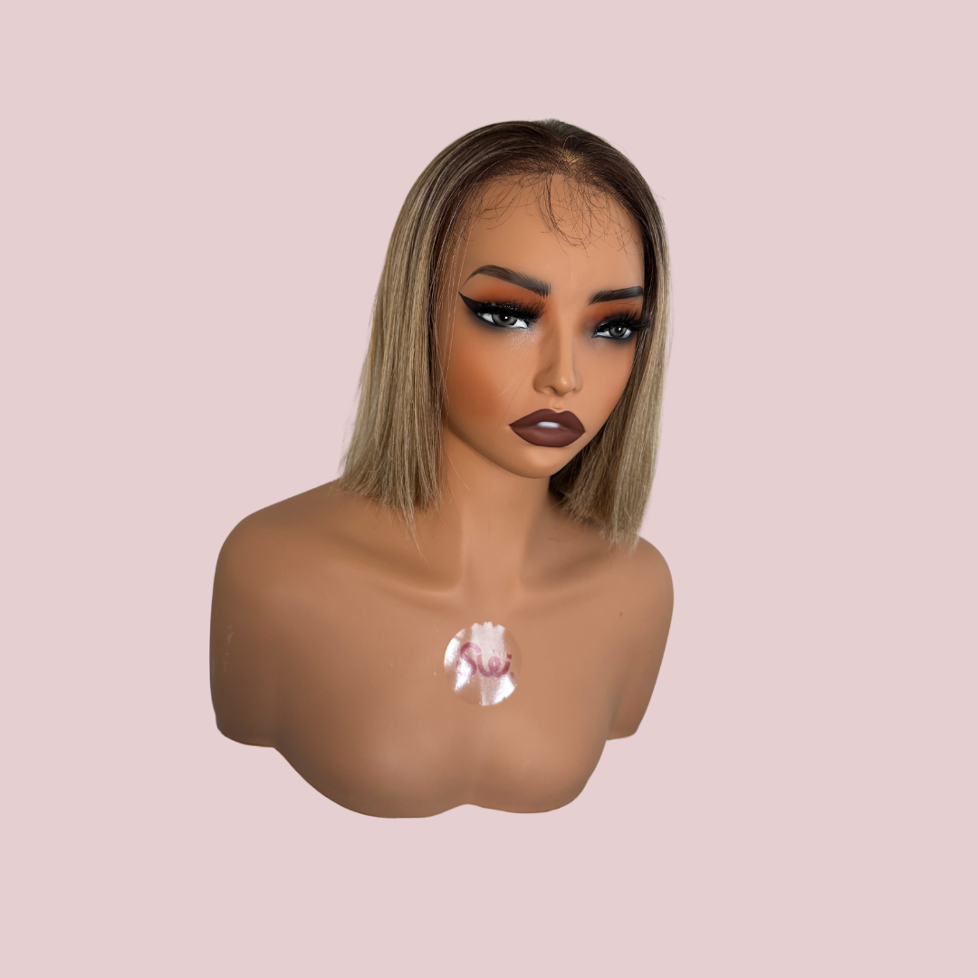 10 inch bob, blond short wig