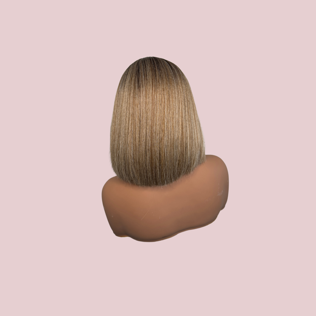 10 inch bob, blonde short wig